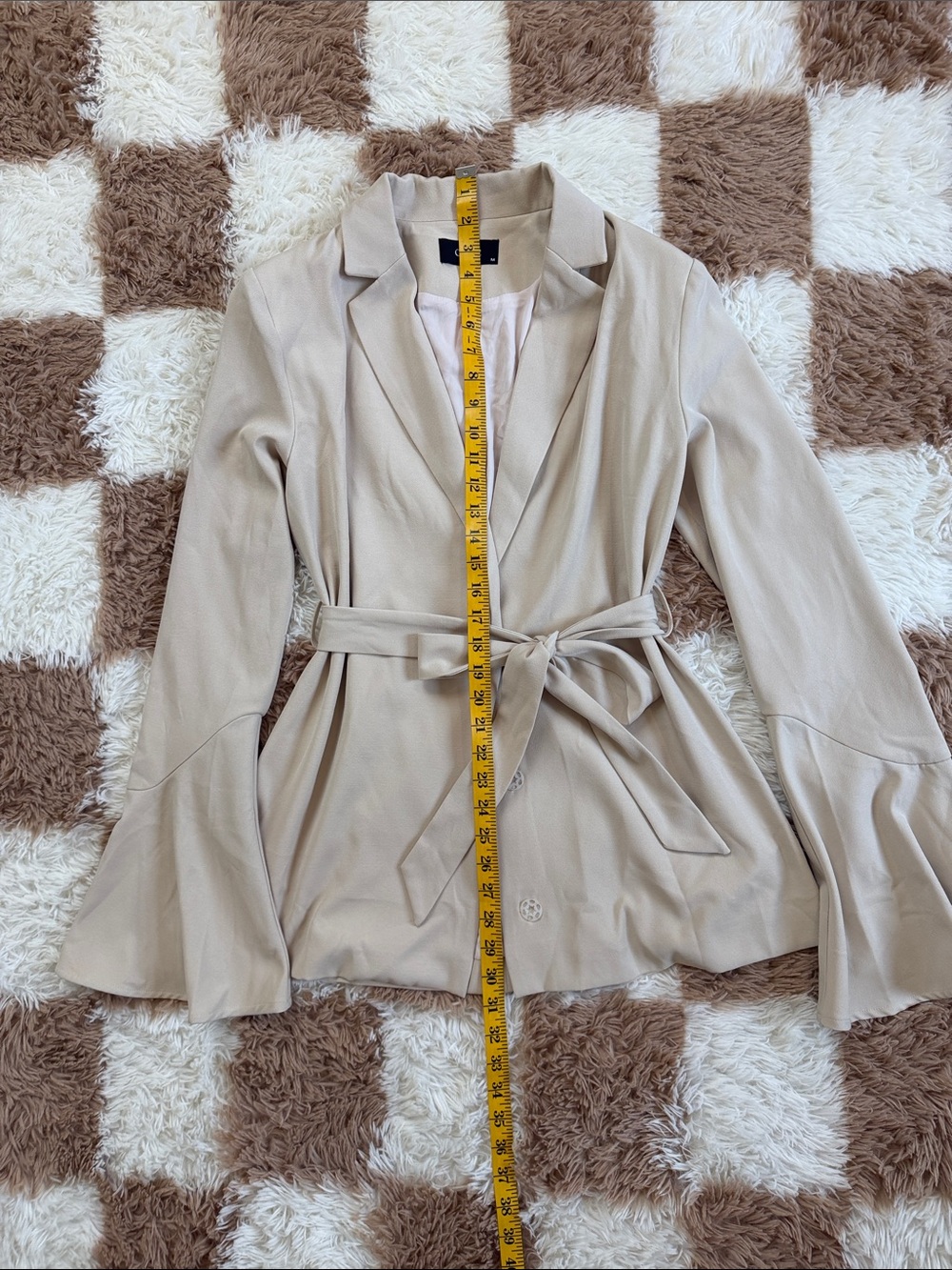Cider Cream Tie-Waist Blazer Jacket - Picture 4 of 6
